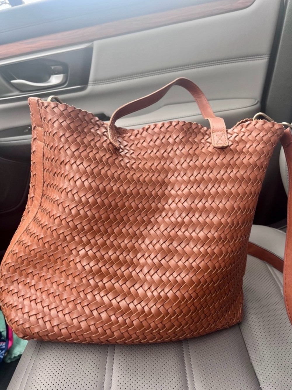 Madewell Tan Woven Leather
Shoulder Bag - Picture 3 of 4